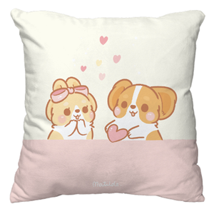 【多利寶寢具】柯基犬卡卡_水晶絨靠墊抱枕-LOVE