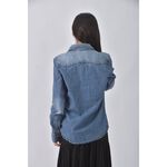 (S) euro como丹寧牛仔質感棉質純棉藍色外套二手衣, , large