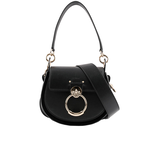 CHLOE' Tess Small Bag 小牛皮拼麂皮肩背/斜背二用包/黑色, , large