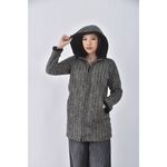 (M) uniqlo質感連帽黑色外套二手衣, , large
