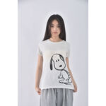 (S) peanuts卡通白色短袖上衣二手衣, , large