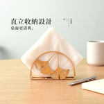 【上手家居】金屬紙巾架(衛生紙架/餐巾紙架/名片架)-銀杏葉, , large