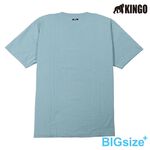 KINGO-大尺碼-男款 圓領T恤-灰藍-413141, , large