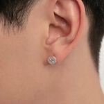 【A&R】S999純銀輕奢華單鑽圓心款轉珠耳環   附馬卡收納盒, , large
