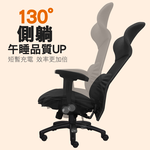 Pre-Assembled Taiwan-Made Majestic Ergonomic Breathable Chair with 5D Soft Armrests – Dual-Layer Mesh Seat Cushion, All-Black with Glossy Trim – With Decorative Cap, , large