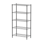 【Y HOUSE】90x45x180cm Lightweight Five-layer Iron Rack Iron Rack Shelf - Painted Black, , large
