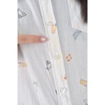 (S) net棉質純棉圖案白色襯衫上衣二手衣, , large