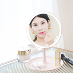 【上手家居】鏡子化妝鏡 白色(化妝鏡/led 化妝鏡/美妝鏡/桌鏡/led鏡子/梳妝鏡), , large