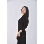 (S) max co質感綁帶黑色長袖上衣二手衣, , large
