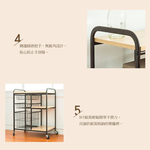 【Y HOUSE】Multi-function cart, kitchen cart, living room storage cart, shelf, side table, , large