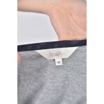 (S) beartwo質感棉質拼色藍色短袖上衣二手衣, , large