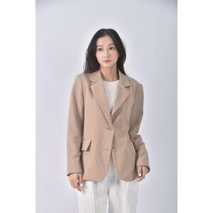 (S) 【安于晴Charlene私服】cloth質感西裝杏色外套二手衣