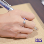 [ides愛蒂思] 日系設計款50分F/VS1頂級3EX車工鑽石戒指結婚戒/優雅六爪  (戒圍請於訂單備註), , large