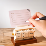 【上手家居】萬年曆 木質底(桌曆/月曆/行事曆/日曆/桌上日曆/交換禮物), , large