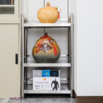 【誠宜居家】80x45x91公分 (三面圍欄-三層不鏽鋼置物架)升級款加粗加厚-加強底部橫梁 收納架 不鏽鋼置物架 不銹鋼置物架 廚房不銹鋼置物架 置物架 家電架 廚房架 架子, , large