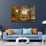 【御畫房】湖畔風景 國家一級畫師手繪油畫60×90cm(VF-194), , large
