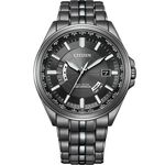 CITIZEN 星辰 限量 光動能電波萬年曆手錶 送禮推薦-酷黑 CB0294-54E, , large