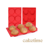 CAKETIME Muffin Top Pan, Silicone Egg Molds for Breakfast Sandwiches 3 Inch Round Egg Baking Pan, , large