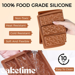 Chocolate Bar Mold Deep Dubai Break Apart Candy Molds Thick Stuffed Silicone Molds, , large