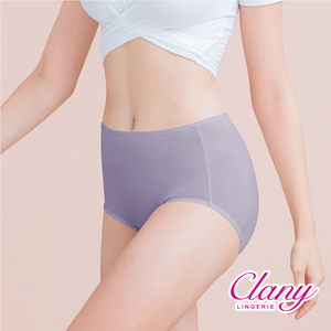 【Clany可蘭霓】美膚保養絲蛋白高腰XL-Q(2XL)內褲 玉露紫 2189-92