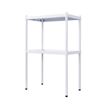 【Y HOUSE】60x35x75 cm two-layer hole-free iron plate storage rack rack iron rack - paint white, , large