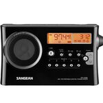 SANGEAN 山進 AM/FM 二波段 數位式時鐘收音機 黑色 PR-D4BK / PRD4BK, , large