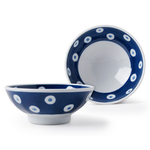 [豐名日本餐具] 4.0"輕量井 藍底白圈 有田燒 / C04DB0-325-DB, , large