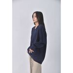 (XL) gap質感V領藍色長袖上衣二手衣, , large