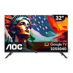 【AOC】 32吋 Google TV 智慧聯網液晶螢幕顯示器(32S5040)-全新僅箱損 福利品 無安裝, , large