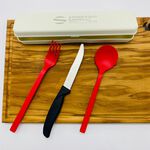 蓋瑞廚物【SANELLI 義大利製 SUPRA 番茄餐刀露營筷子湯匙隨身收納組 11cm】番茄刀 麵包刀 野餐 露營, , large
