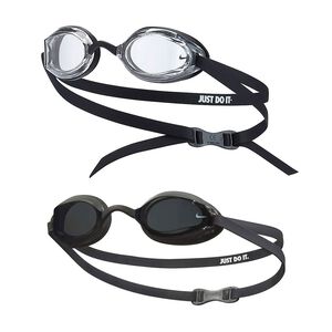 NIKE LEGACY 成人專業型泳鏡 游泳 競賽 比賽 訓練 運動 休閒 廣角 人體工學 調整便利 附鼻橋 黑白 深灰