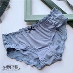 [夢巴黎]  木耳邊冰絲內褲 包臀 冰絲內褲 涼感內褲 抗菌內褲 純棉內褲 無痕內褲 內褲女生 女內褲, , large