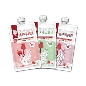 【XIN TOU ROU】Cat Roselle Complete Meal Pouch – Roselle Lamb Puree – 100g (18 Pack)