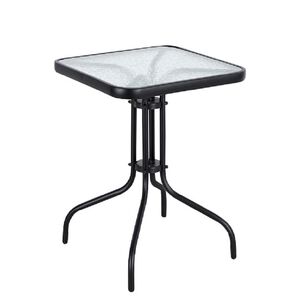 glass small square table