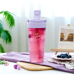 『HOUSUXI‧舒希』Tritan輕透舒吸杯(附彈跳吸管)760ml-淡雅紫, , large