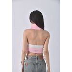 (S) 【安于晴Charlene私服】質感修身短版露背粉色上衣二手衣, , large