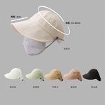 【A&R】防水速乾可折內網款半空頂遮陽帽 奶茶綠, , large