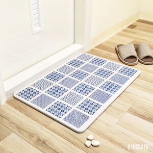 【MBM】慵懶格調M+號-水洗式花磚珪藻土地墊 建材做的地墊