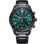 CITIZEN 星辰 亞洲限定 Future Force 光動能計時手錶-黑X綠 CA0775-87X, , large