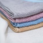 [Kaimei Cotton Industry] 4 in the group, random and excellent, MIT made in Taiwan, 28 taels thick, pure cotton breathable adult bib/spit napkin, exquisite satin plain color, , large