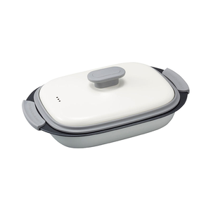 【CB JAPAN】copan系列 微波爐專用長方形燒烤盤 白