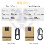 Lava Tungsten Braided Charging Cable / C to C / 2m / 100W / Smoky Gray, , large