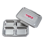 PLUS PERFECT極緻316不鏽鋼四格餐盤-25cm-附蓋-2入, , large