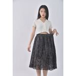 (XL) fan chi質感網紗黑色長裙二手衣, , large