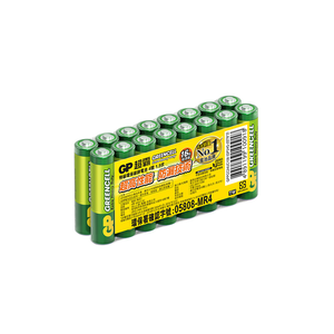 【超霸GP】綠能 超級環保4號(AAA)碳鋅電池16粒裝(1.5V不加水銀)