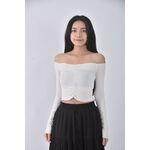 (S) 【安于晴Charlene私服】hellomi studio質感白色長袖上衣二手衣, , large