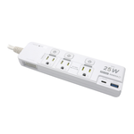 [寶旺旺] 日亞 防雷3孔4開3插PD 25W Type-C+QC3.0快充USB加大間距 延長線6尺(1.8M)(新安規 兒童保護蓋iphone適用) C-81P25NC, , large