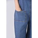 (4XL（含）以上) denim supply高腰吊帶寬鬆藍色長褲二手衣, , large
