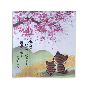針織中門簾-85x90cm-嬉戲貓咪-2條