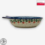【SOLO Vintage】CA Polish Pottery 16cm Fish Bowl Sauce Plate Jewelry Plate Chopstick Rack Red Princess Series, , large